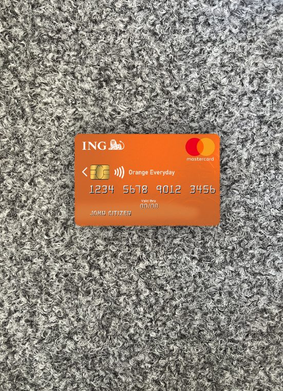 Download Netherlands ING Orange MasterCard photolook front Photoshop template